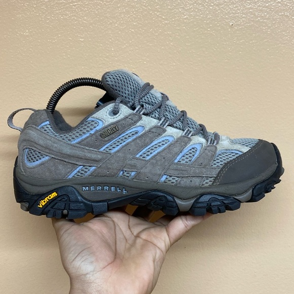 Merrell Moab 2 Falcon Vent Hiking Sneakers “Gray Light Blue” - Picture 6 of 16